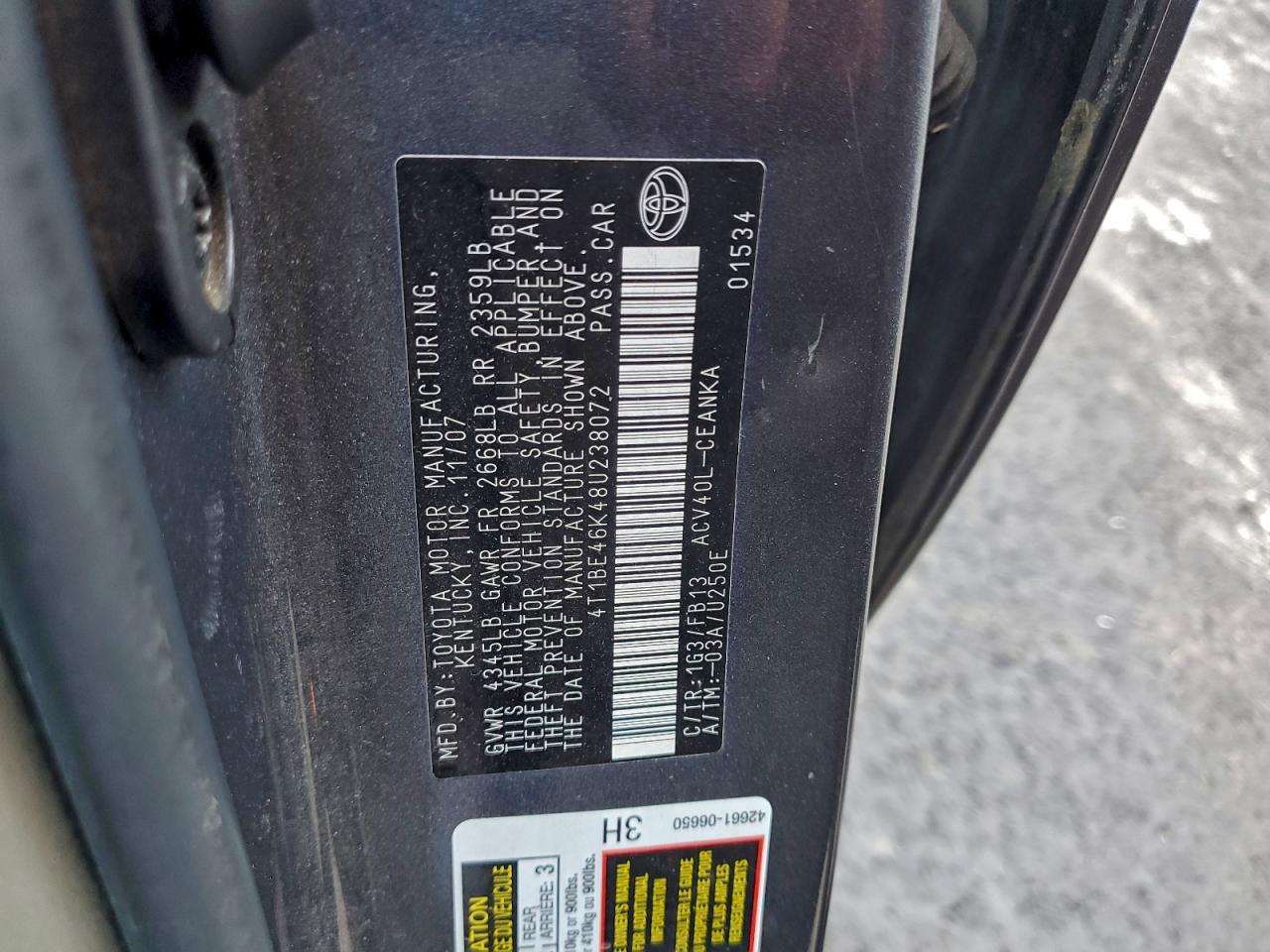 Toyota Camry Ce Image 8