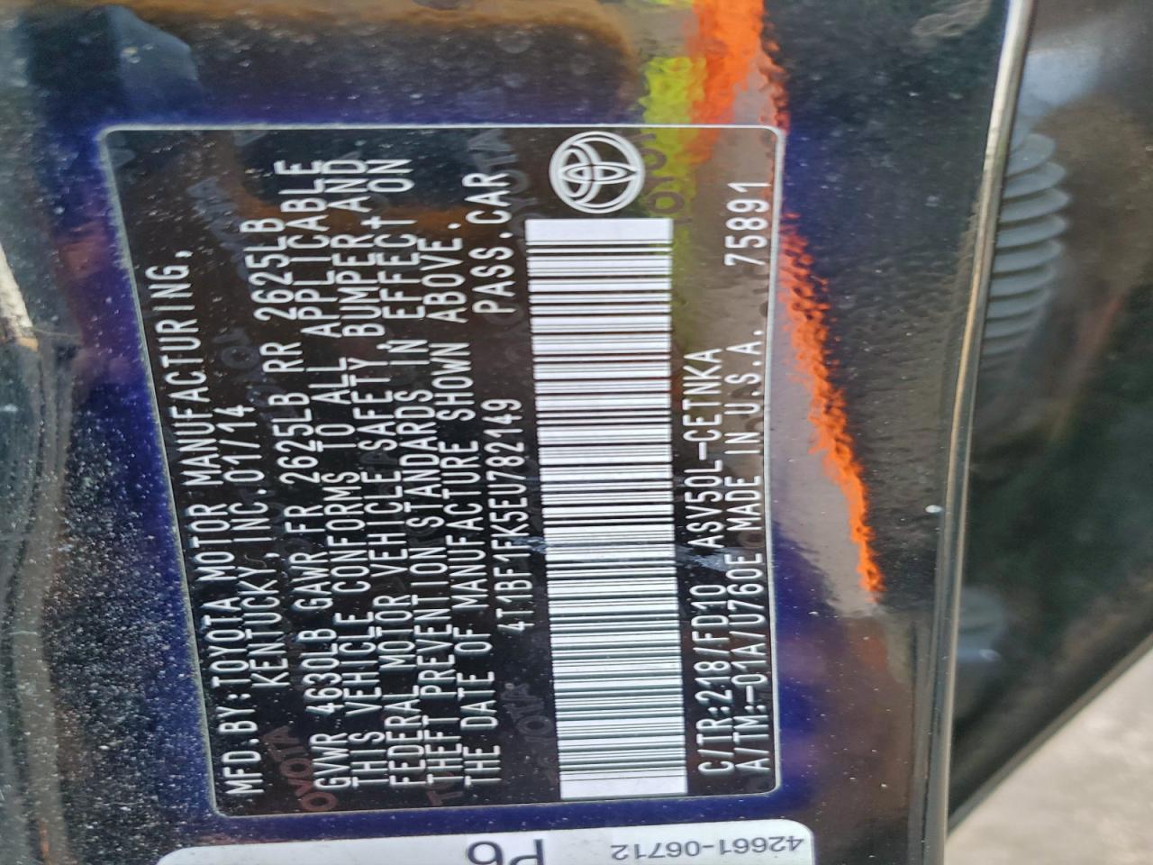 Toyota Camry L Image 8