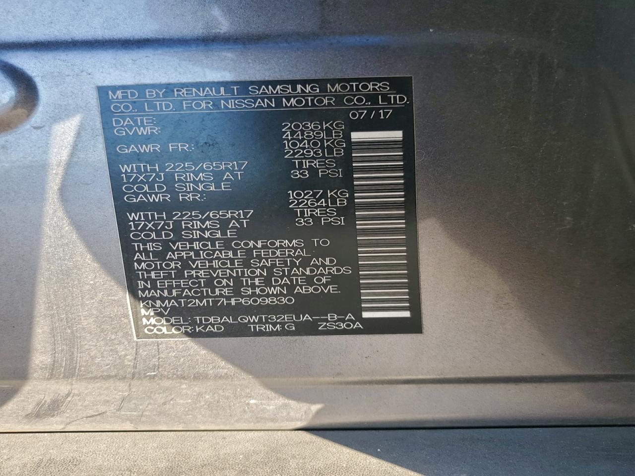 Nissan Rogue S Image 13