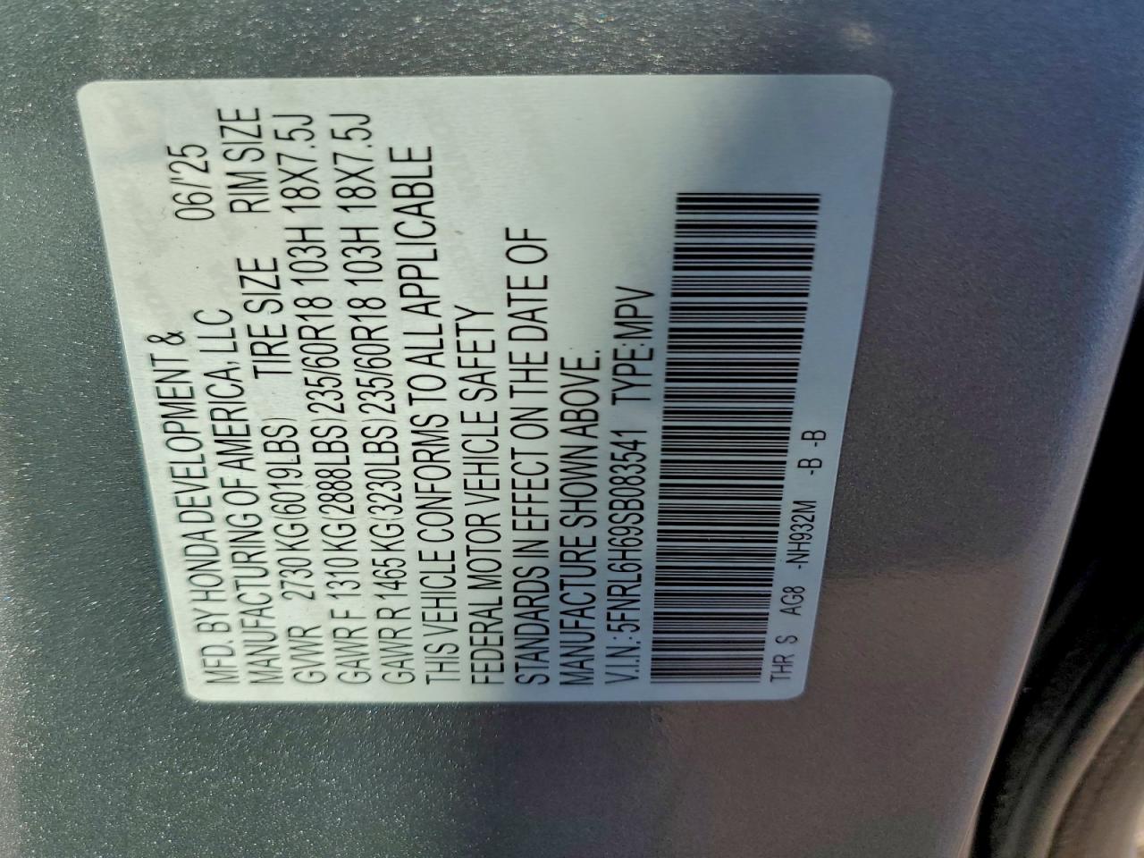 Honda Odyssey Exl Image 3