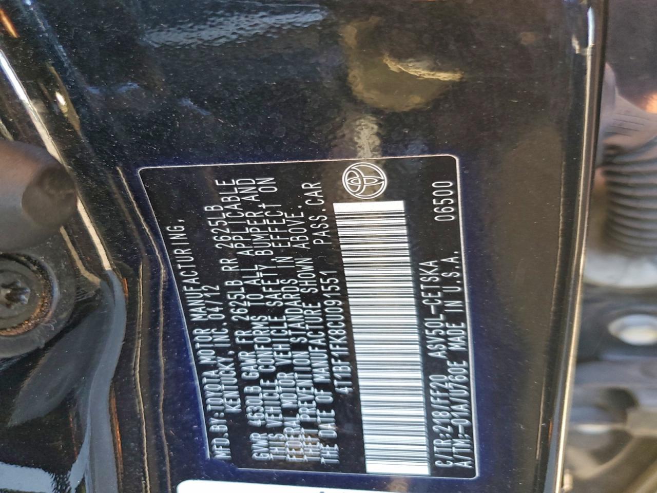 Toyota Camry Base Image 7