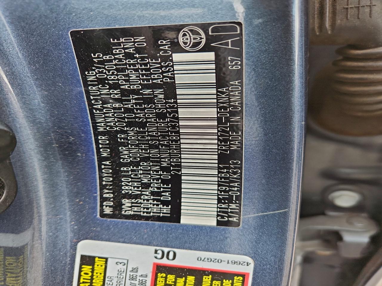 Toyota Corolla L Image 11