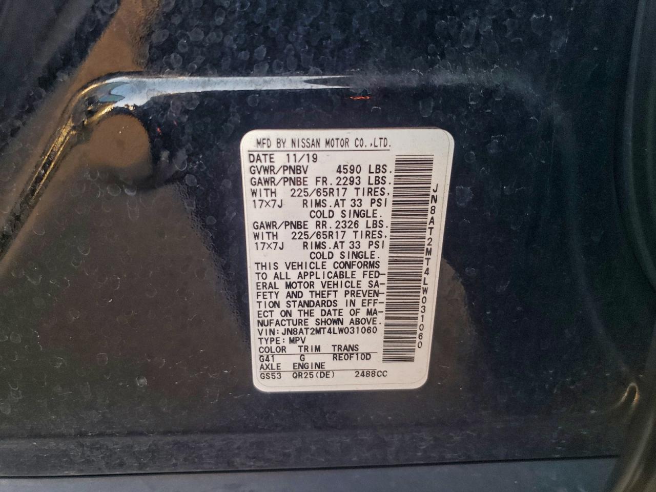 Nissan Rogue S Image 10