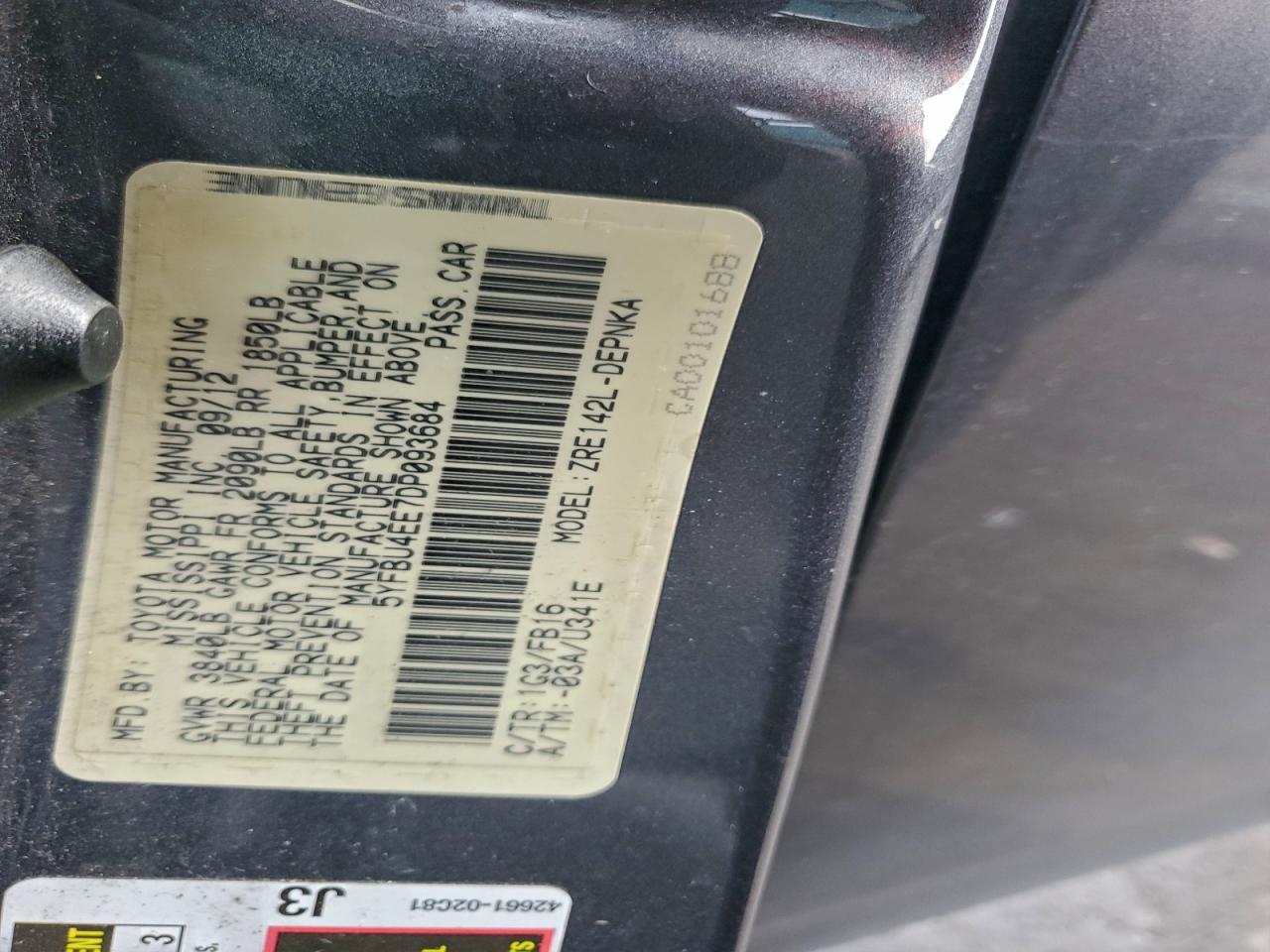 Toyota Corolla Base Image 12